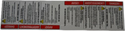 Warning Label;Power Core;USE FOR US;;PVC - Product Image