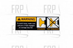WARNING LABEL;PULL PIN;;;;MS20; - Product Image