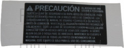 WARNING LABEL;#;WHITE WORD/BLACK#TM660; - Product Image