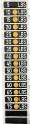 Weight Plate Decal - 75lbs34kg - MS26 - Product Image